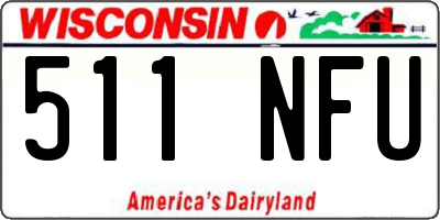 WI license plate 511NFU