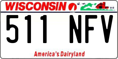 WI license plate 511NFV