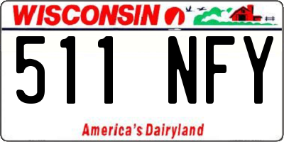 WI license plate 511NFY