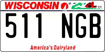 WI license plate 511NGB