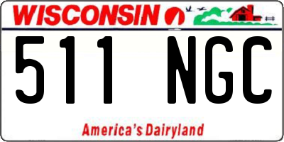 WI license plate 511NGC