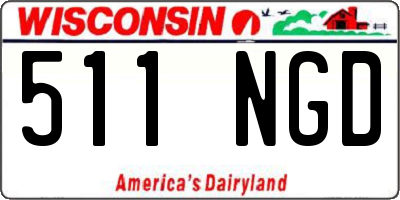 WI license plate 511NGD