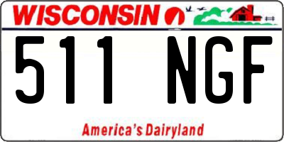 WI license plate 511NGF