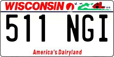 WI license plate 511NGI
