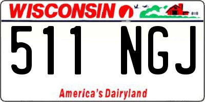 WI license plate 511NGJ