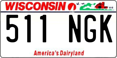WI license plate 511NGK