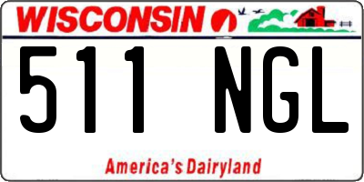 WI license plate 511NGL