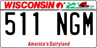 WI license plate 511NGM