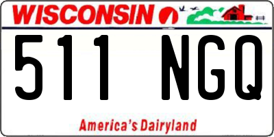 WI license plate 511NGQ