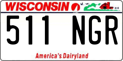 WI license plate 511NGR