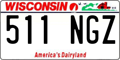 WI license plate 511NGZ