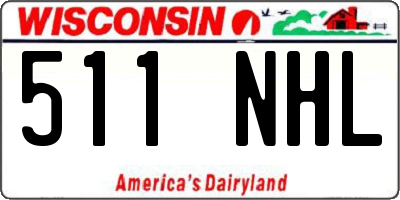 WI license plate 511NHL