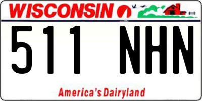 WI license plate 511NHN