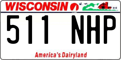 WI license plate 511NHP