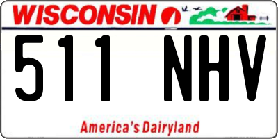 WI license plate 511NHV