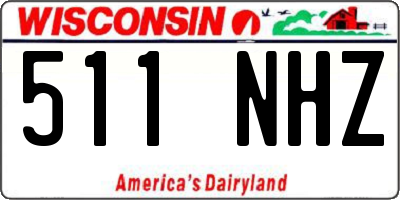 WI license plate 511NHZ