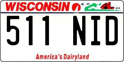 WI license plate 511NID