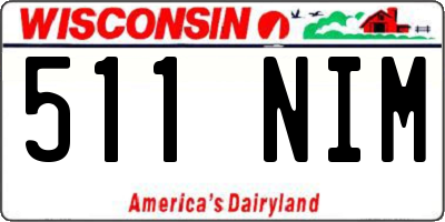 WI license plate 511NIM