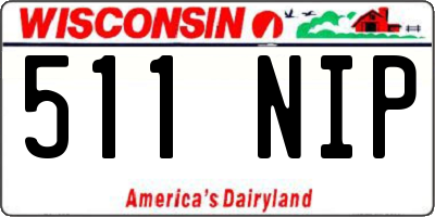 WI license plate 511NIP