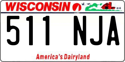 WI license plate 511NJA