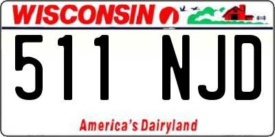 WI license plate 511NJD