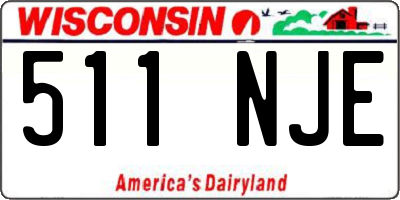 WI license plate 511NJE