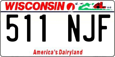 WI license plate 511NJF