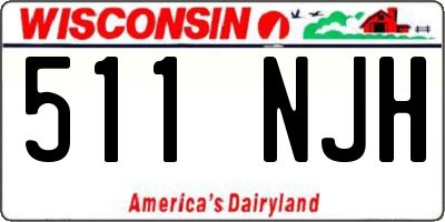 WI license plate 511NJH