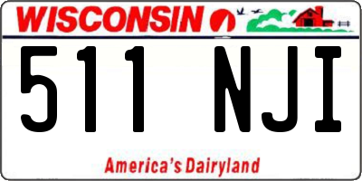 WI license plate 511NJI