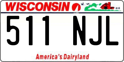 WI license plate 511NJL