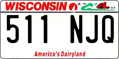 WI license plate 511NJQ