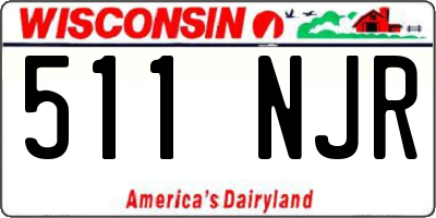 WI license plate 511NJR