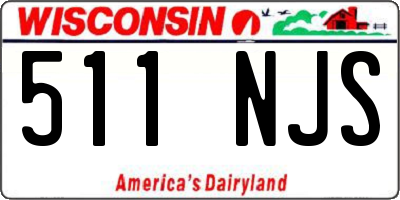 WI license plate 511NJS