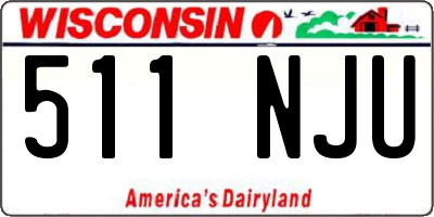 WI license plate 511NJU