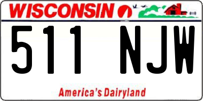 WI license plate 511NJW