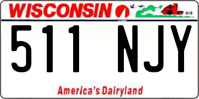 WI license plate 511NJY