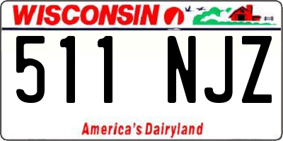 WI license plate 511NJZ