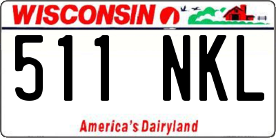 WI license plate 511NKL