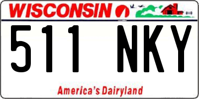 WI license plate 511NKY