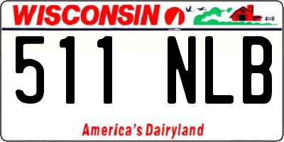 WI license plate 511NLB