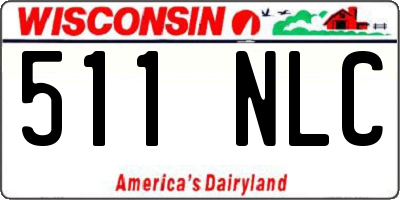 WI license plate 511NLC