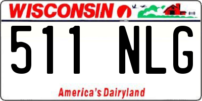 WI license plate 511NLG