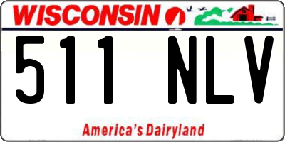 WI license plate 511NLV