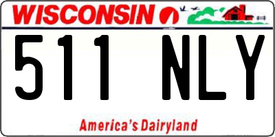 WI license plate 511NLY