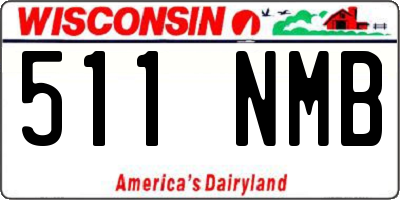 WI license plate 511NMB