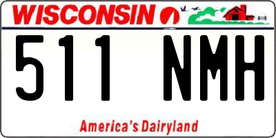 WI license plate 511NMH