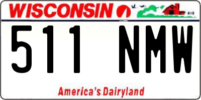 WI license plate 511NMW