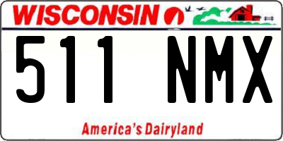 WI license plate 511NMX