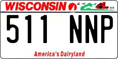 WI license plate 511NNP