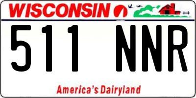 WI license plate 511NNR